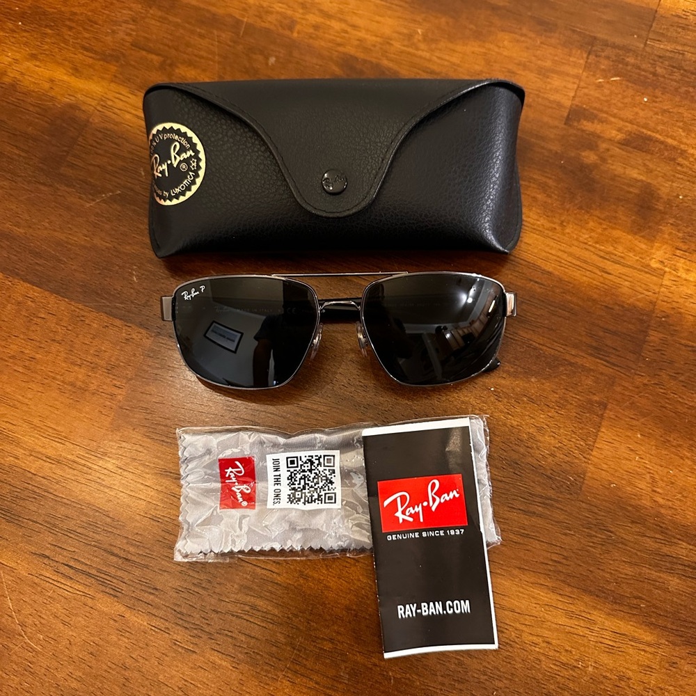 Brand New Ray-Ban Sunglasses Model RB3663 with polished gunmetal frames